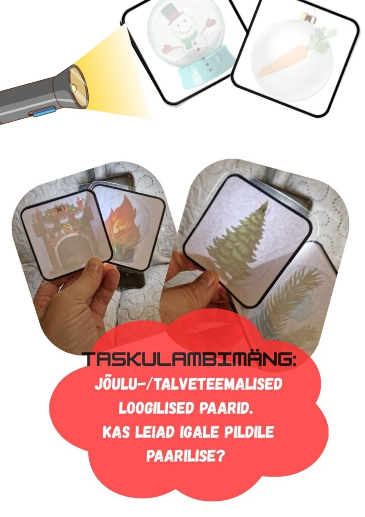 Taskulambimäng: talvised loogilised paarid